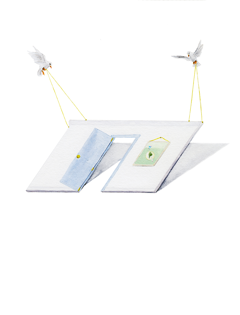 tram nguyen doves illustration